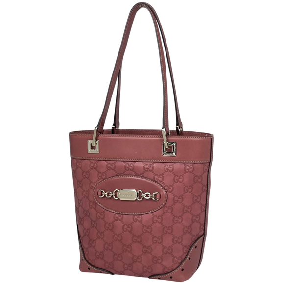 GUCCI Handbags - Gucci Guccissima Tote Bag, Handbag, Shimmer Leather, Pink, 145994, Women's